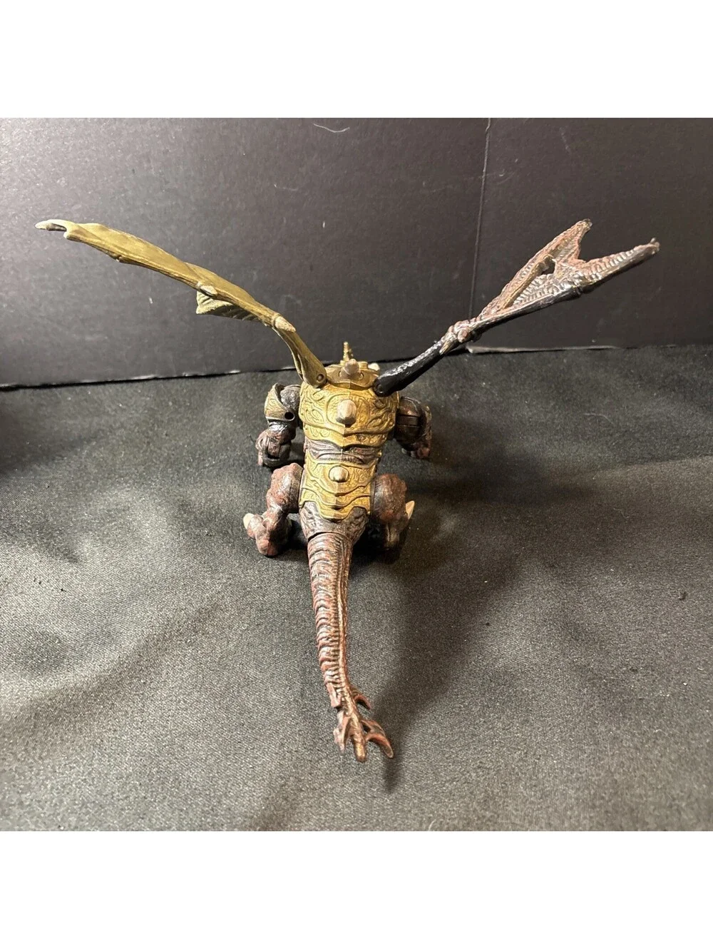 Vintage Mega Bloks Metal Ages 9840 Rutilus Gold Dragon Complete with Its Egg